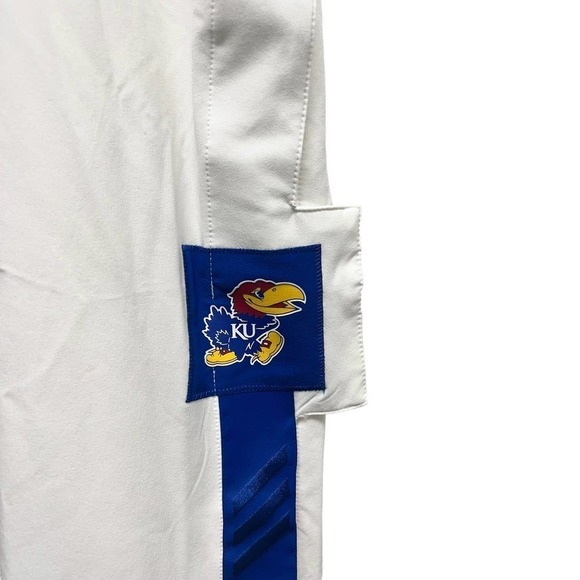 Adidas Kansas Jayhawks KU Basketball NCAA Men Tear Away Pants SZ XL - Picture 3 of 7